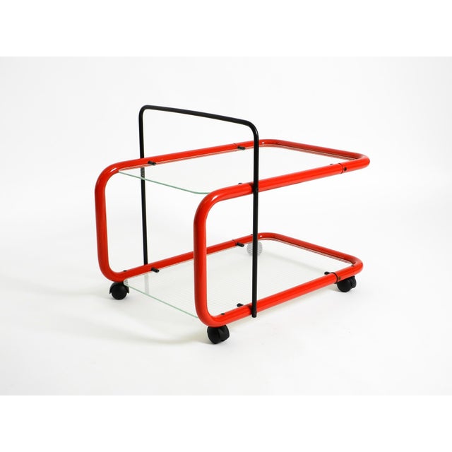 Italian Bar Cart in Metal and Glass, 1980s For Sale - Image 4 of 18