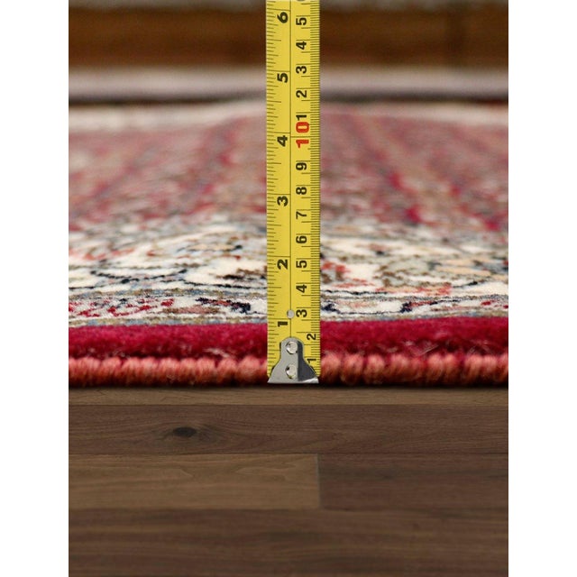 Pasargad Home Baku Red Silk & Wool Area Rug- 2' 8'' X 13' 0'' For Sale - Image 4 of 4