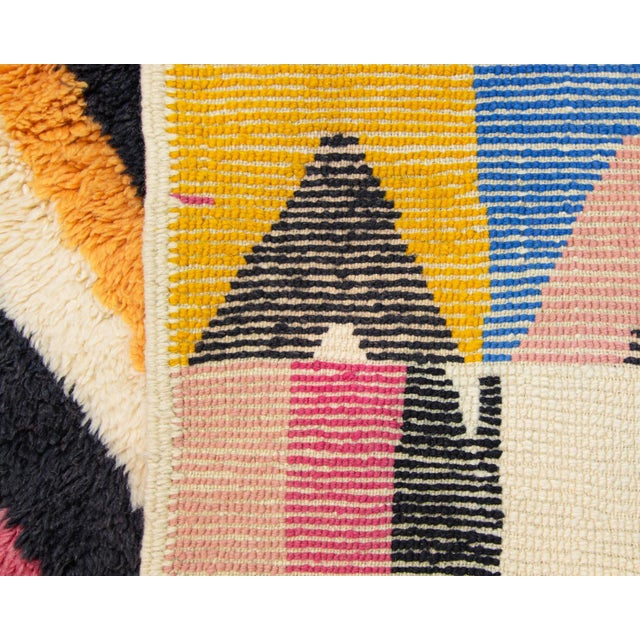 Hand-Knotted Wool Rug by Azele Studio For Sale - Image 6 of 10