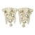Mid-Century White Ceramic Dragon Wall Sconce Shelf Pair For Sale