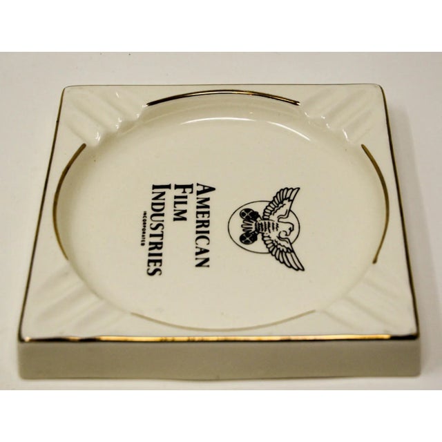 1950s Vintage American Film Industries Incorporated Large Ceramic Ashtray For Sale - Image 5 of 13