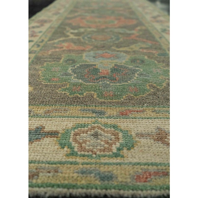 Turkish Turkish Oushak Rug 2'6" x 6'4" #20221 For Sale - Image 3 of 8