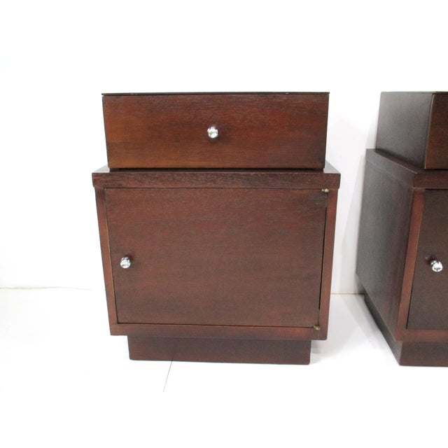 Paul Frankl Styled Art Deco Nightstands or Side Table Cabinets For Sale In Cincinnati - Image 6 of 12