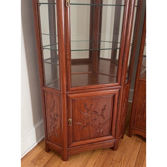 Councill Furniture Midcentury Chinese Export Rosewood Cabinets, a Pair For Sale - Image 4 of 12