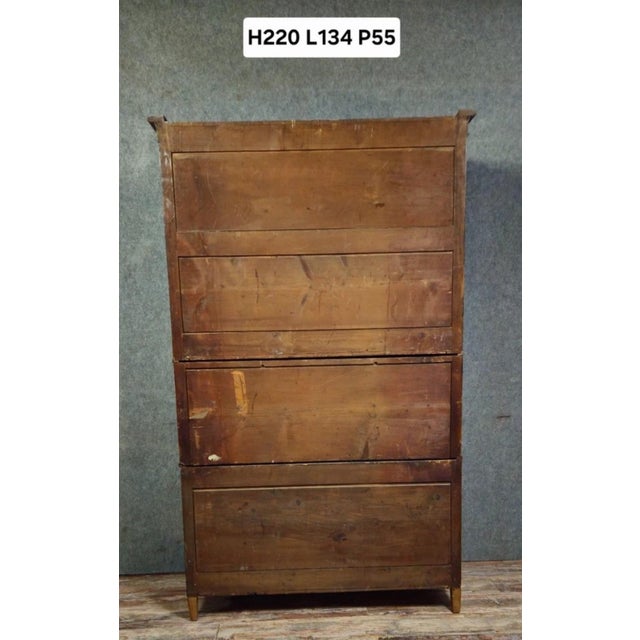 Louis XVI Three-Part Walnut Secretary For Sale - Image 11 of 12