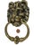 Antique English Brass Lion Head Door Knocker For Sale - Image 6 of 11