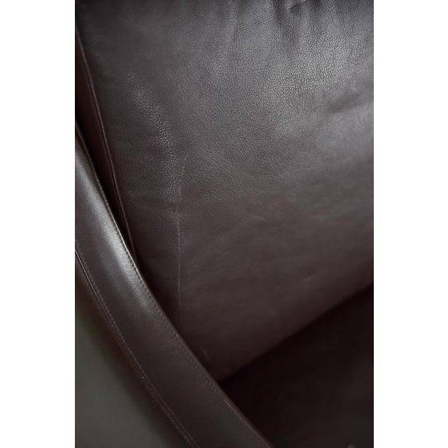 3-Seater Chocolate Leather Sofa, 1960s For Sale - Image 6 of 18