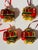 Set of 4 pcs vintage European Christmas ornaments made in an old glass blowing tradition, with mercury glass inside and...