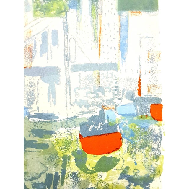 Paul Guimard - New York's Port - Original Lithograph 1964 Dimensions: 30 x 20 cm Edition of 200 (one of the 200 on Vélin...