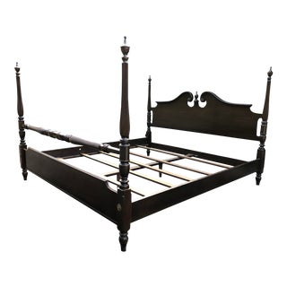 Ethan Allen Solid Cherry Georgian Court King Bed For Sale