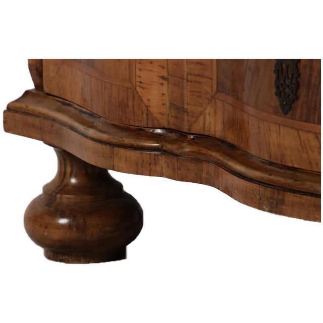 Small Antique Baroque Chest of Drawers in Walnut, 1900 For Sale - Image 10 of 18