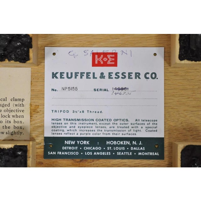 Early 20th Century Keuffel & Esser Co Survey Transit Tripod Stand With Case Stick and Accessories For Sale - Image 9 of 12