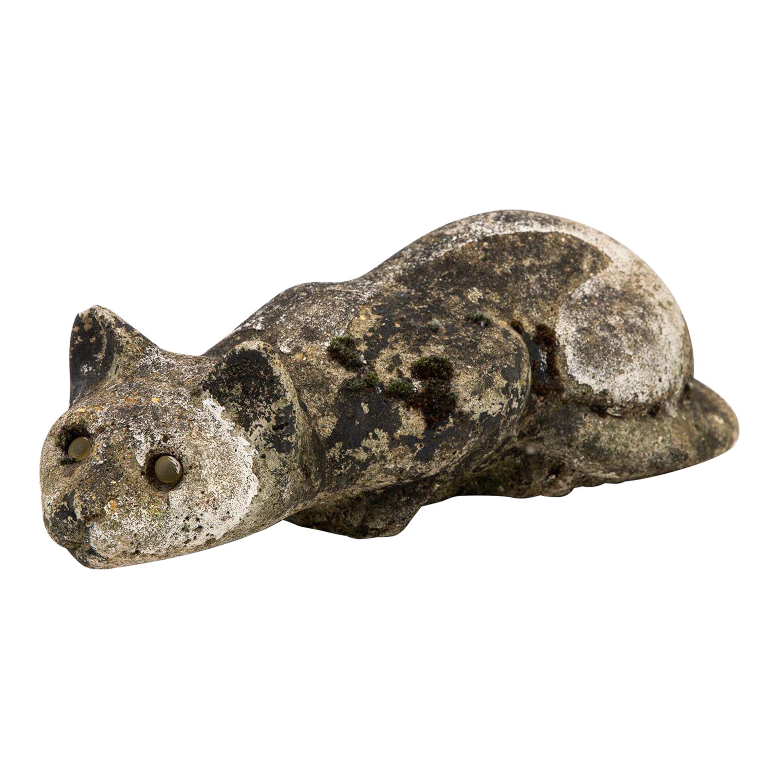 Stone Cat Garden Ornament, 20th Century French Chairish