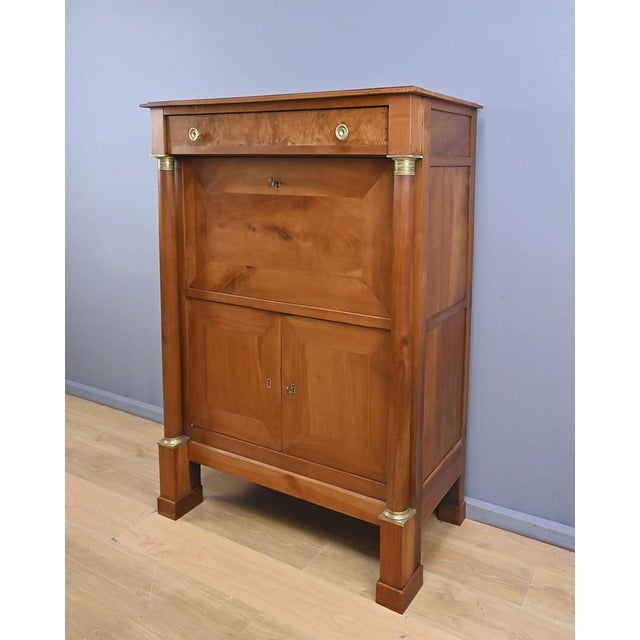 Mid-19th Century Empire Cherrywood Secretary For Sale - Image 6 of 18