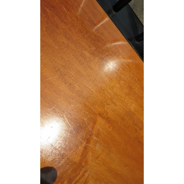 Hitchcock Black Farmhouse Bench Signed Designer For Sale - Image 9 of 9