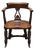 Victorian Walnut Captains Chair with Carved Back from Eton College, 1860 For Sale