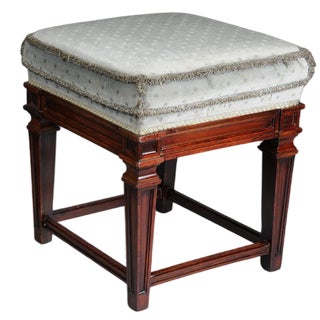 20th Century Empire Stool in Oak For Sale