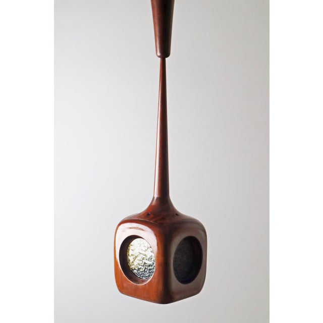 Mid-Century Modern Hanging Lamp with Stained Glass Panels, 1960s For Sale - Image 17 of 17