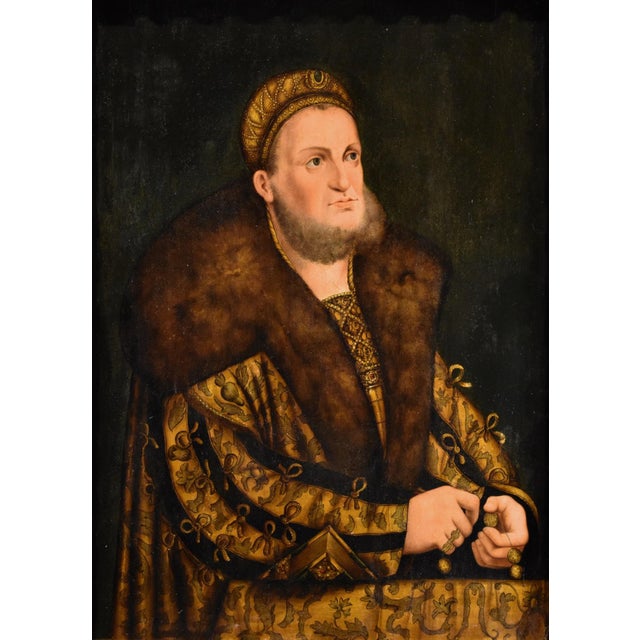 Follower of Lucas Cranach I, Frederick III of Saxony, 19th Century, Oil on Panel For Sale - Image 14 of 14