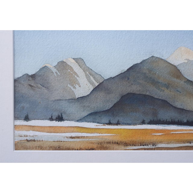 Jack Garver Mountains Landscape Watercolor Painting For Sale In San Francisco - Image 6 of 10