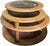 Mid Century Modern Three Tier Oak and Smoked Glass Swivel Coffee Table. Three-tiered coffee table in great condition...