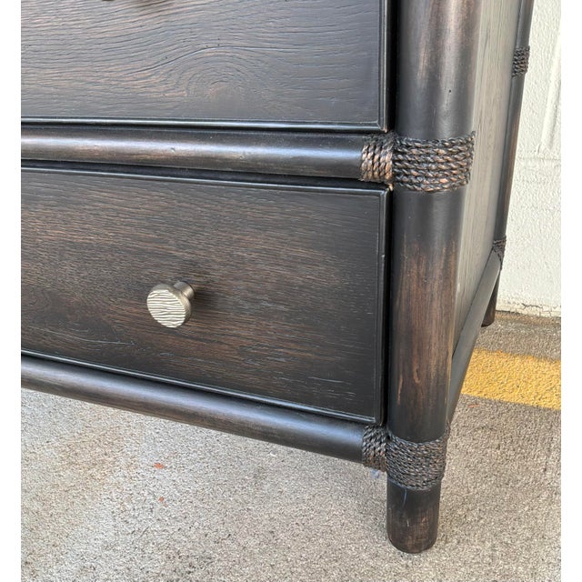 Wood Hooker Organic Modern Bamboo and Rope Retreat Nightstand For Sale - Image 7 of 7