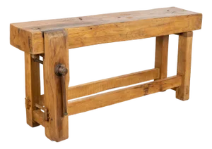 Antique Rustic French Carpenter's Workbench Console Table