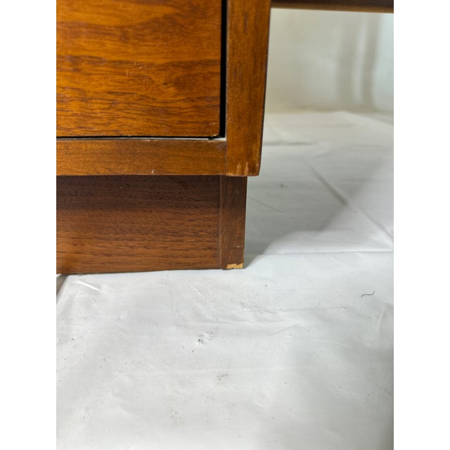 Brown Mid Century Lane Walnut Office Desk For Sale - Image 8 of 12