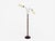 Markslöjd, Swedish Mid-Century Modern, Floor Lamp, Wood, Metal, Fabric, Sweden, 1970s A turned wood and metal floor lamp...