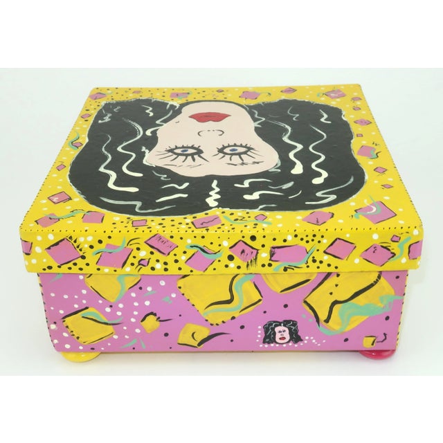Artist Made Hand Painted Post Modern Box For Sale In Atlanta - Image 6 of 13
