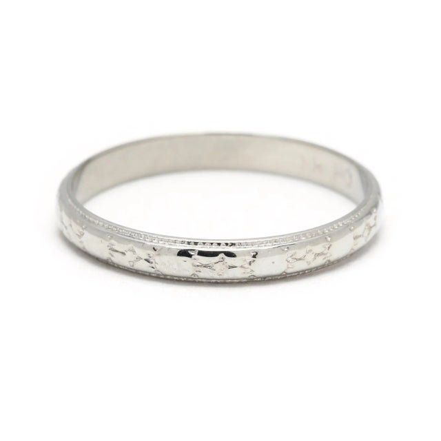 Ring Size 6.25 Rise Off Of Finger: 1 mm Width: 2.5 mm Weight: 1.7 grams Stamps: "OB 18k" Vintage *Ostbye Barton SKU: R3790...