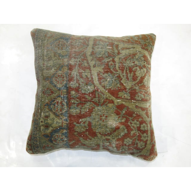 Shabby Chic 19th Century Kashan Pillow For Sale - Image 3 of 3