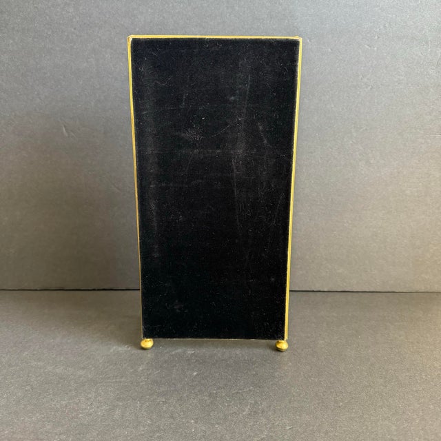 Metal Vintage Brass & Glass Display Shelf Miniature Mirror Box For Sale - Image 7 of 12