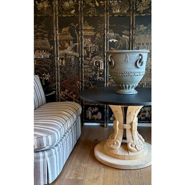 Hand-carved Javanese center table designed by Hendrix Allardyce, a prominent Interior Design firm in West Beverly Hills,...