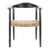 Eyre Rattan Peel Accent Chair - Black Sungkai/Natural Rattan Peel For Sale
