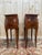 Louis XV Style Marquetry and Marble Bedside Tables, Set of 2 For Sale - Image 4 of 8