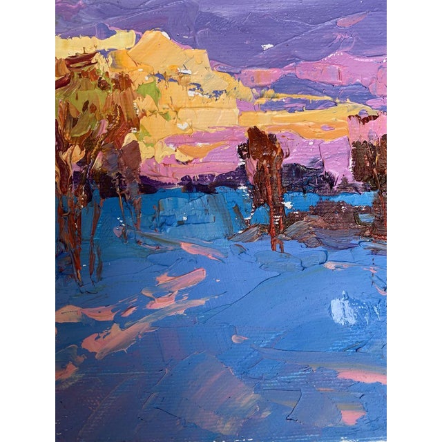 Oil Painting in the Evening in the Cold Oksana Ivanyuk For Sale - Image 9 of 12