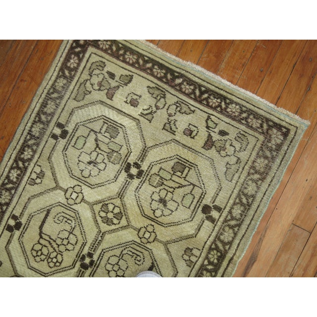 Mid 20th Century Neutral Persian Narrow Antique Runner, 2'3'' X 12'7'' For Sale - Image 10 of 12