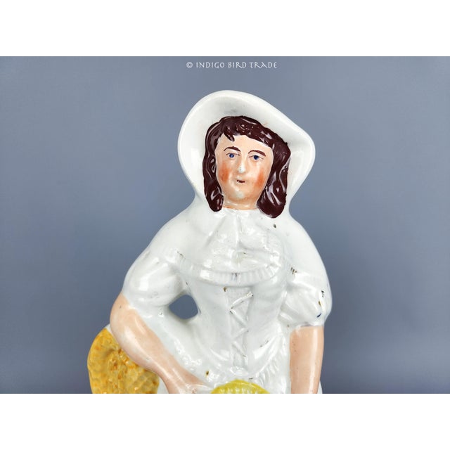 1860s English Staffordshire Statue of Fishmonger Staffordshire flatback figures were ornaments to adorn fireplace...