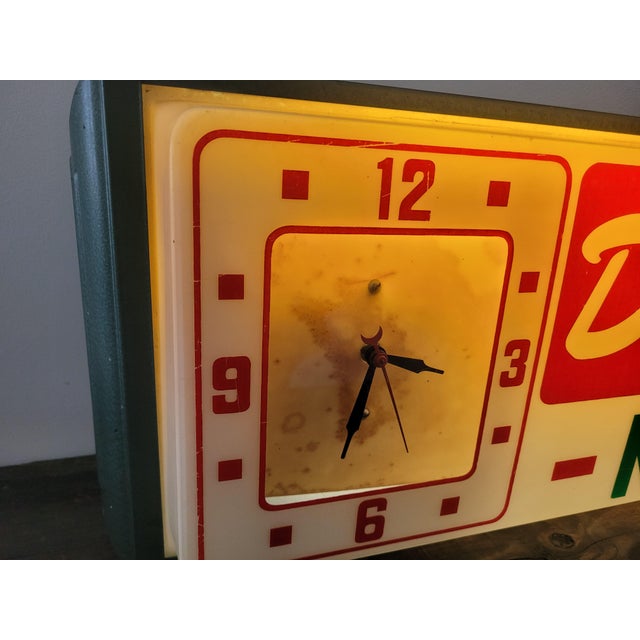 Mid 20th Century Mid 20th Century Deep South Milk Light-Up Advertising Clock by the Countryman Co. For Sale - Image 5 of 12