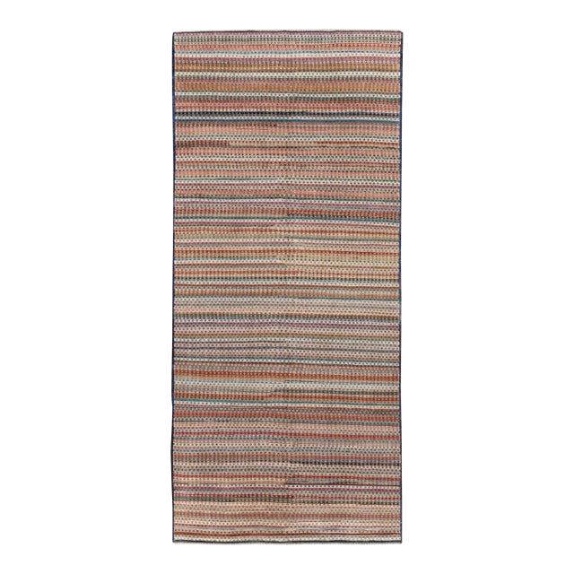 Galerie Shabab Collection Mid-20th Century Turkish Anatolian Wide Gallery Runner For Sale