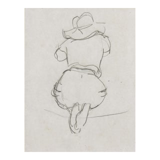 'Woman Seated' by Sarah Hobson, Circa 1935, Art Institute of Chicago Woman Artist For Sale