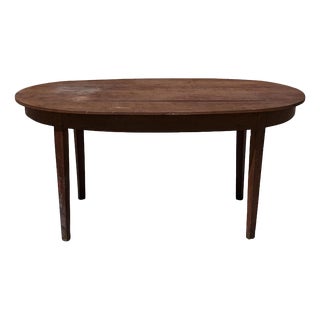 Oval Table in Cherry Wood with Pin Base, 1800s For Sale