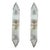 Pair Vintage 1940s Art Deco Skyscraper Wall Sconces in Nickel Brass & Glass Rod Ship 4 Light For Sale