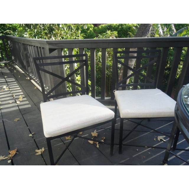 Amazing Patio and Garden Set consisting of 4 dining chairs and a table. The Venetian Collection is crafted from wrot...