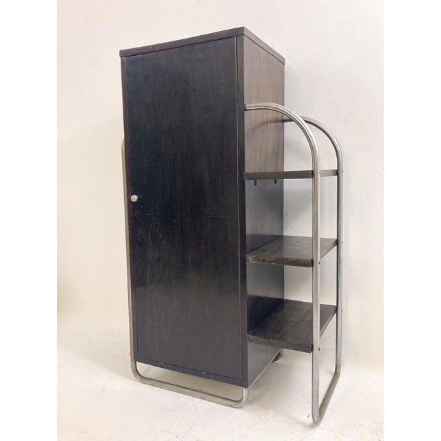 Wood Modern Wall Unit in Wood and Tubular Metal, 1920s For Sale - Image 7 of 17