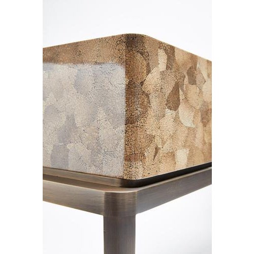 Contemporary Jaya Console Table with Burned Eggshell Top by Reda Amalou Design For Sale - Image 3 of 9