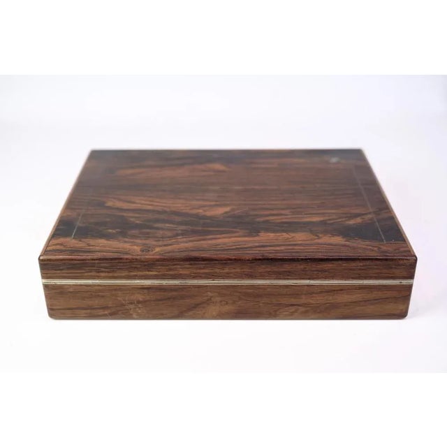 Provinsbanken Storage Box in Rosewood with Silver Inlay, 1960s For Sale - Image 6 of 13