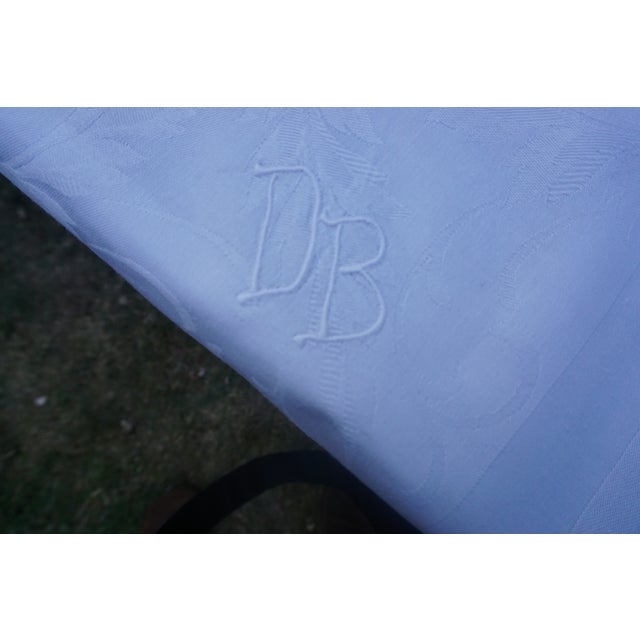Textile Damask Tablecloth with D B Monogrammed, Set of 4 For Sale - Image 7 of 18