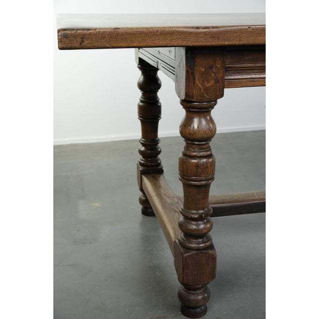 Large Antique English Oak Farmhouse Dining Table, Early 19th Century For Sale - Image 11 of 12